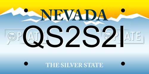 QS2S2I Nevada License Plate