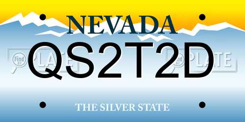 QS2T2D Nevada License Plate