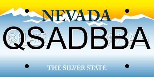 QSADBBA Nevada License Plate