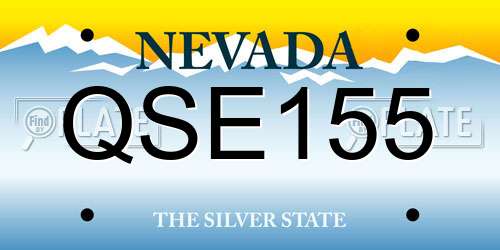 QSE155 Nevada License Plate