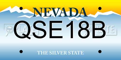QSE18B Nevada License Plate