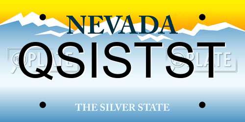 QSISTST Nevada License Plate