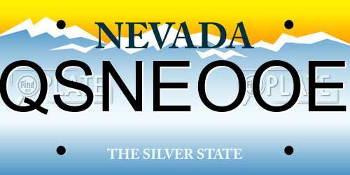 QSNEOOE Nevada License Plate