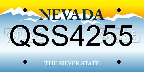 QSS4255 Nevada License Plate