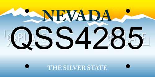 QSS4285 Nevada License Plate