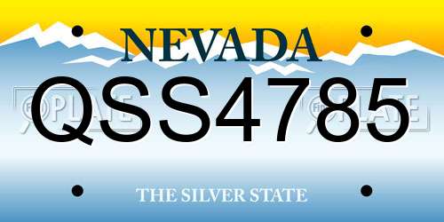 QSS4785 Nevada License Plate