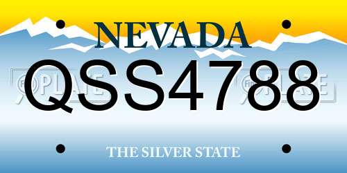 QSS4788 Nevada License Plate