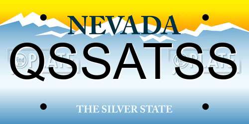 QSSATSS Nevada License Plate