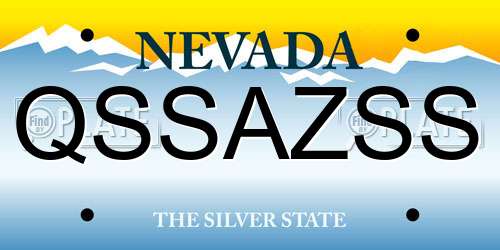 QSSAZSS Nevada License Plate