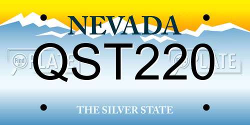 QST220 Nevada License Plate