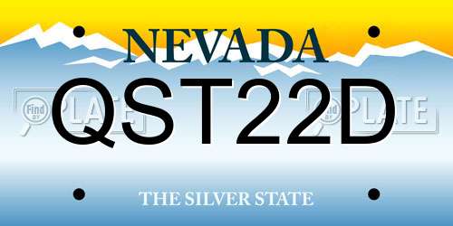 QST22D Nevada License Plate
