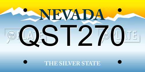 QST270 Nevada License Plate