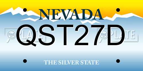 QST27D Nevada License Plate