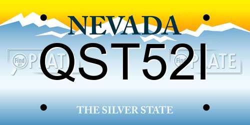 QST52I Nevada License Plate