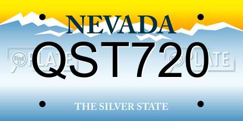QST720 Nevada License Plate