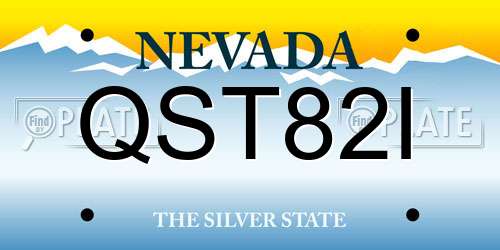 QST82I Nevada License Plate