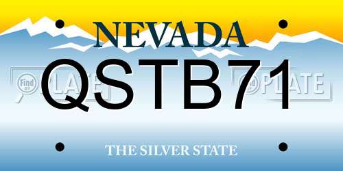 QSTB71 Nevada License Plate