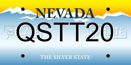 QSTT20 Nevada License Plate