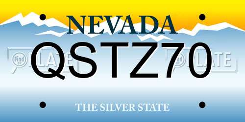 QSTZ70 Nevada License Plate