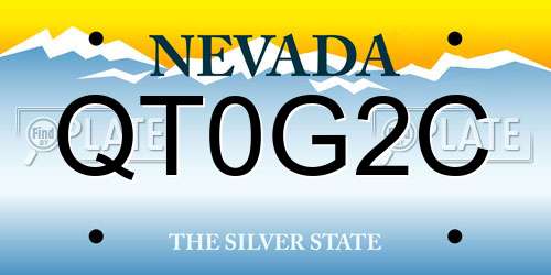QT0G2C Nevada License Plate