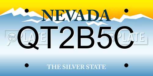 QT2B5C Nevada License Plate