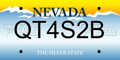 QT4S2B Nevada License Plate