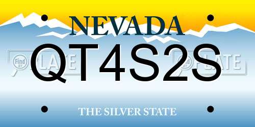 QT4S2S Nevada License Plate