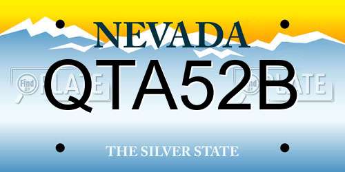 QTA52B Nevada License Plate