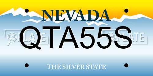 QTA55S Nevada License Plate