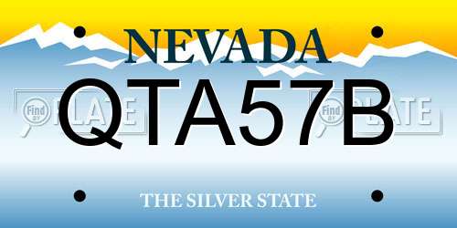 QTA57B Nevada License Plate