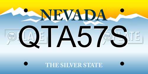 QTA57S Nevada License Plate