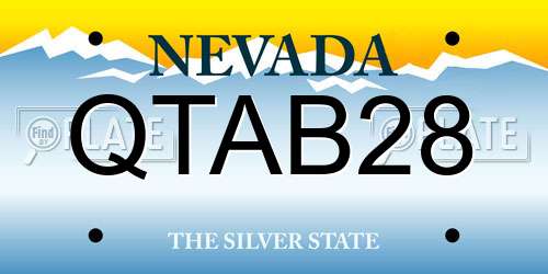 QTAB28 Nevada License Plate