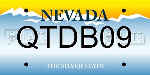 QTDB09 Nevada License Plate