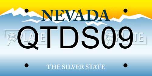 QTDS09 Nevada License Plate