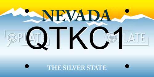 QTKC1 Nevada License Plate