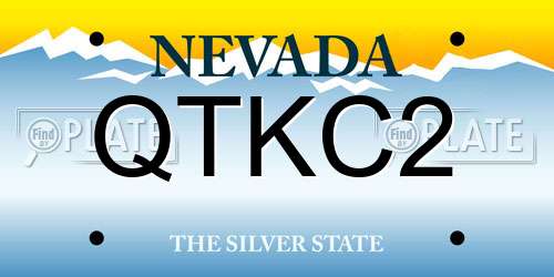 QTKC2 Nevada License Plate