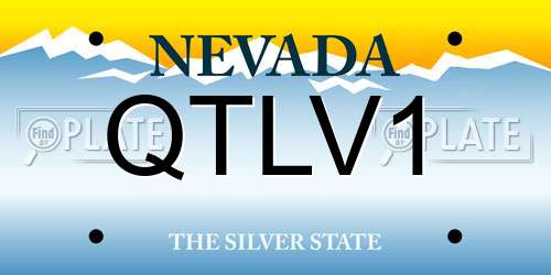 QTLV1 Nevada License Plate
