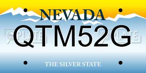 QTM52G Nevada License Plate