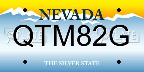 QTM82G Nevada License Plate