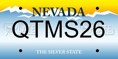 QTMS26 Nevada License Plate