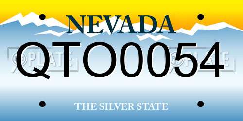 QTO0054 Nevada License Plate