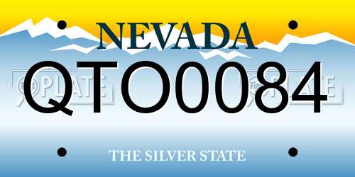 QTO0084 Nevada License Plate