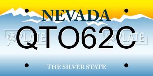 QTO62C Nevada License Plate