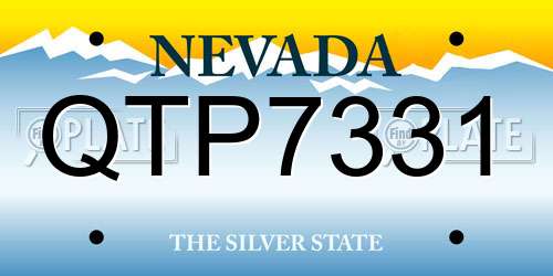 QTP7331 Nevada License Plate
