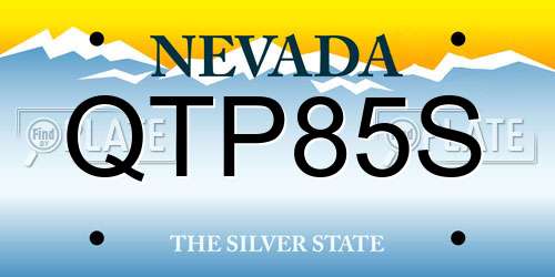QTP85S Nevada License Plate