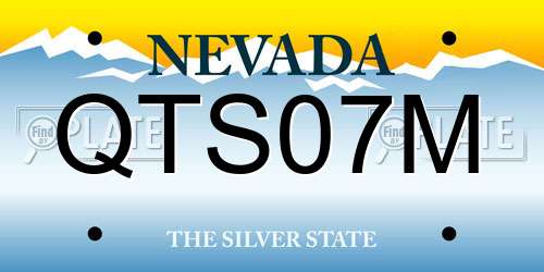 QTS07M Nevada License Plate