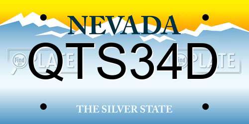 QTS34D Nevada License Plate