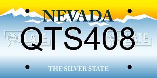 QTS408 Nevada License Plate