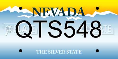 QTS548 Nevada License Plate