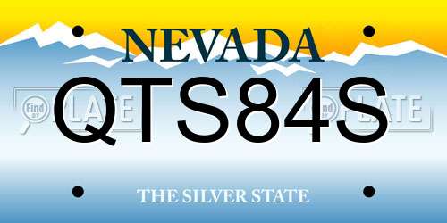 QTS84S Nevada License Plate